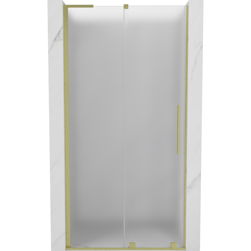 Mexen Velar L Schiebetüren für die Dusche 100 cm, mattiert, gold gebürstet - 871-100-003-31-55