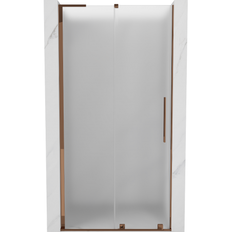 Mexen Velar L Schiebetür 90 cm, Mattglas, Roségold - 871-090-003-31-60