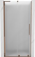 Mexen Velar L Schiebetür-Duschwand 100 cm, Frostglas, Roségold - 871-100-003-31-60