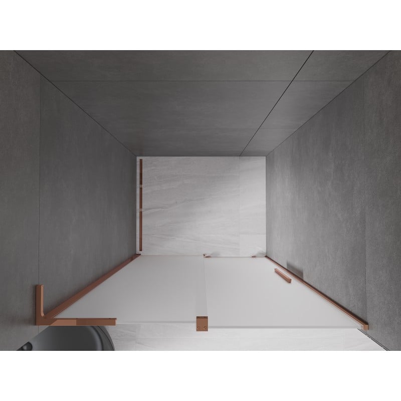 Mexen Velar L Schiebetür Duschwand 110 cm, matt, Roségold - 871-110-003-31-60