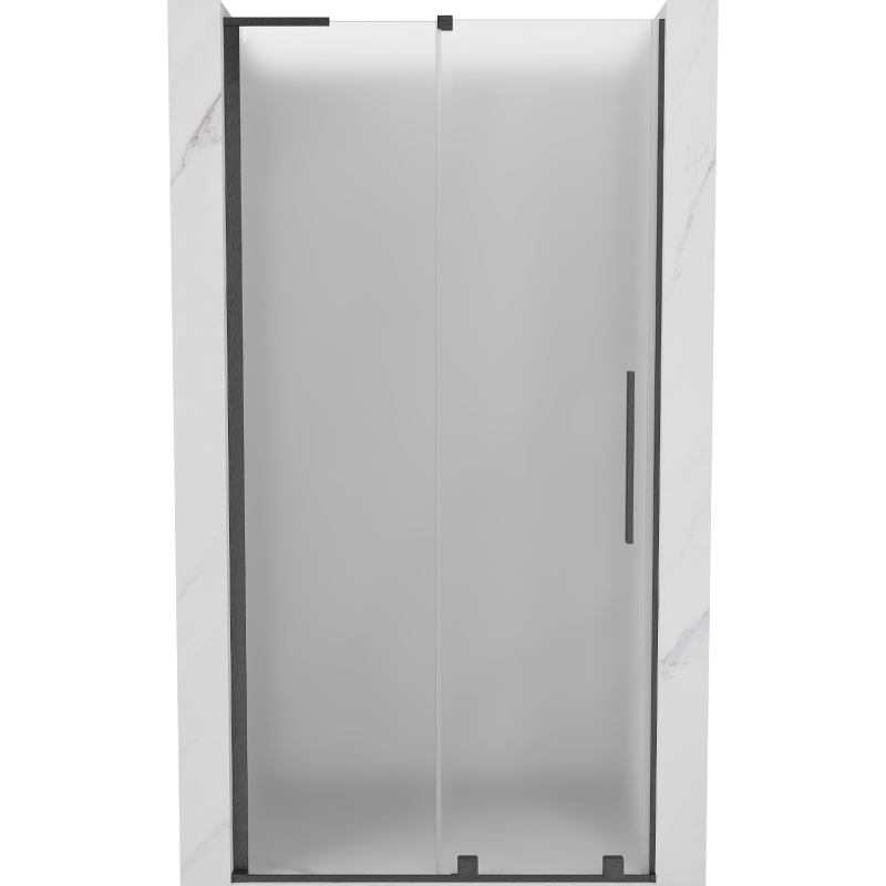 Mexen Velar L Schiebetüren für die Dusche 100 cm, Frost, Gun Gray gebürstet - 871-100-003-31-66