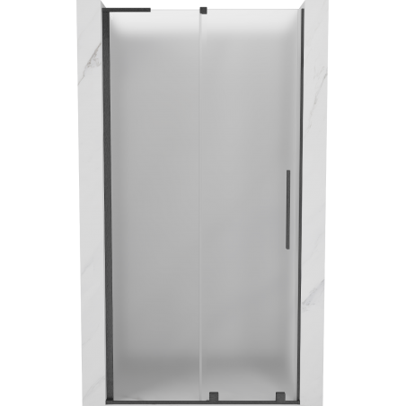 Mexen Velar L Schiebetüren für die Dusche 100 cm, Frost, Gun Gray gebürstet - 871-100-003-31-66