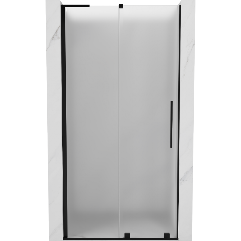Mexen Velar L Duschschiebetür 120 cm, satiniert, schwarz - 871-120-003-31-70