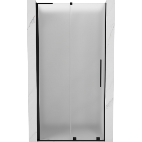 Mexen Velar L Duschschiebetür 120 cm, satiniert, schwarz - 871-120-003-31-70