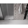 Mexen Velar L Schiebetür Duschwand 110 cm, Mattglas, Gun Metal - 871-110-003-31-95