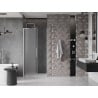 Mexen Velar L Schiebetür-Duschwand 90 cm, Frost, gebürstetes Nickel - 871-090-003-31-97