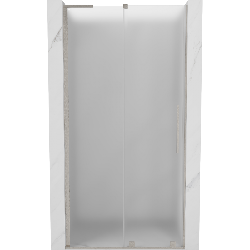 Mexen Velar L Schiebetür für Duschkabine 120 cm, matt, gebürsteter Nickel - 871-120-003-31-97