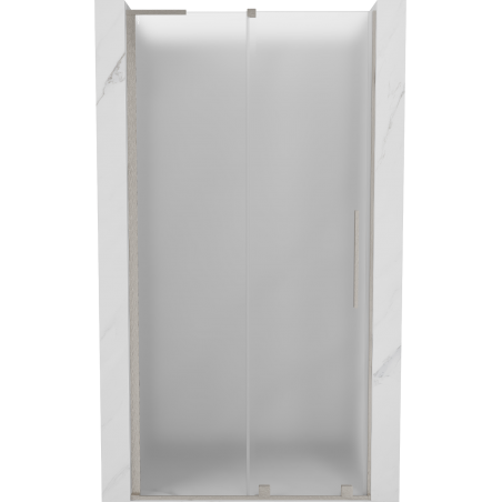 Mexen Velar L Schiebetür für Duschkabine 120 cm, matt, gebürsteter Nickel - 871-120-003-31-97