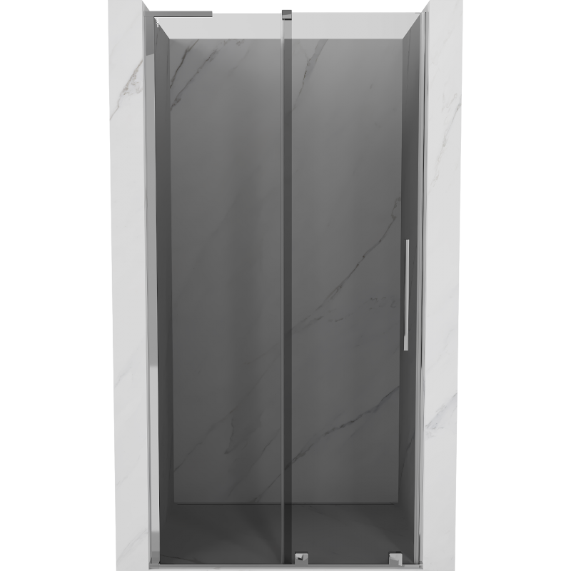 Mexen Velar L Schiebetür für Dusche 100 cm, Graphit, Chrom - 871-100-003-41-01