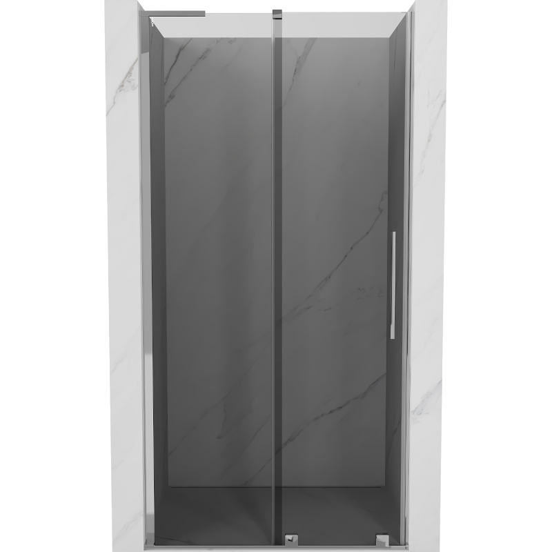 Mexen Velar L Schiebetür Duschabtrennung 120 cm, Grafit, Chrom - 871-120-003-41-01