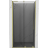Mexen Velar L Schiebetür für Dusche 120 cm, Graphit, gebürstetes Gold - 871-120-003-41-55