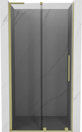 Mexen Velar L Schiebetür für Dusche 120 cm, Graphit, gebürstetes Gold - 871-120-003-41-55