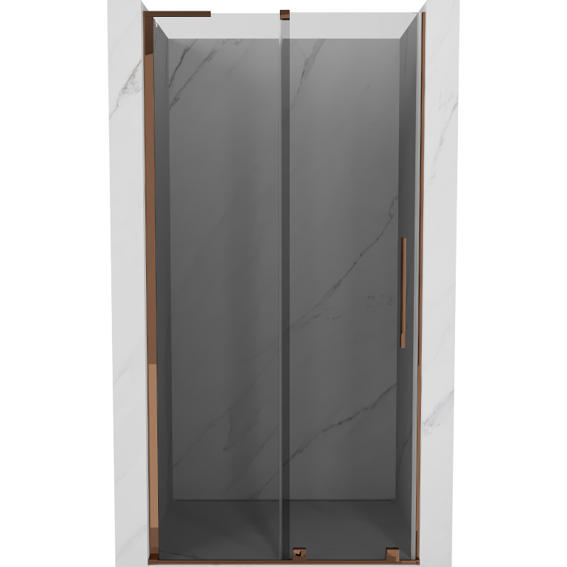 Mexen Velar L Schiebetür 120 cm, Grafit, Roségold - 871-120-003-41-60