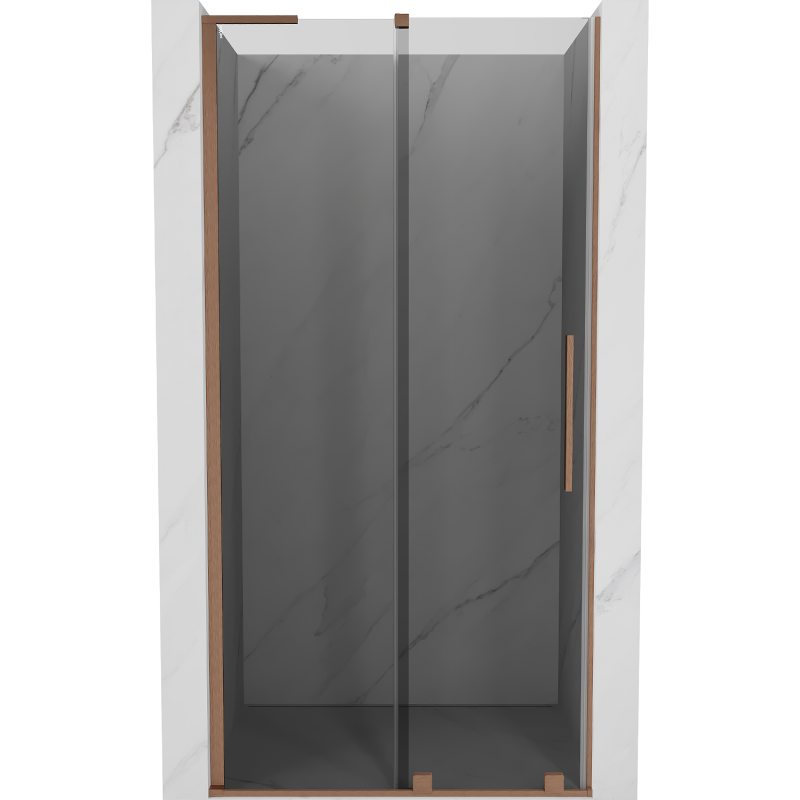 Mexen Velar L Duschtür 110 cm, grafit, gebürstetes Kupfer - 871-110-003-41-65
