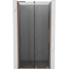 Mexen Velar L Schiebetür Duschwand 120 cm, graphit, gebürstetes Kupfer - 871-120-003-41-65