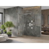 Mexen Omega 130 x 100 cm große, verschiebbare Duschkabine, transparent, Chrom - 825-130-100-01-00