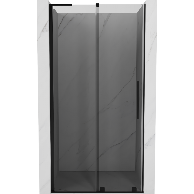 Mexen Velar L Schiebetür Duschwand 120 cm, Graphit, Schwarz - 871-120-003-41-70