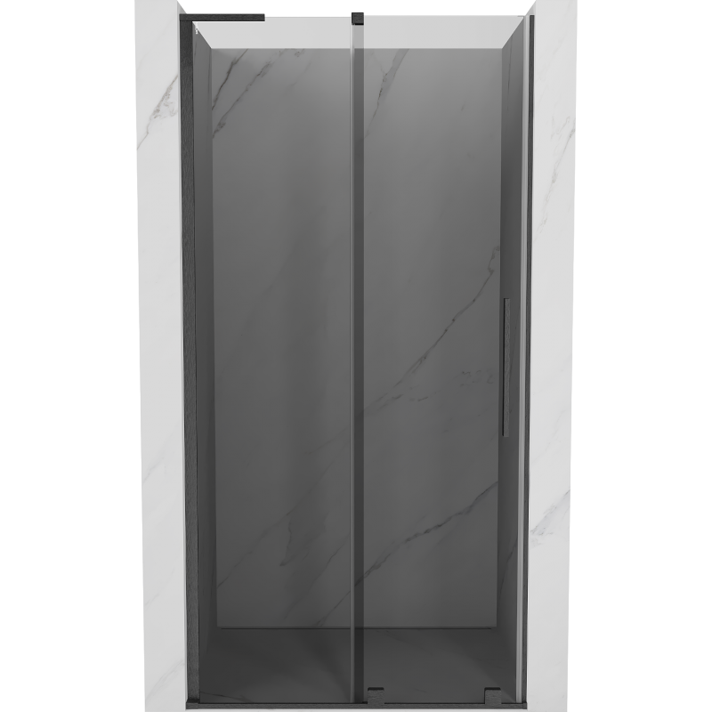 Mexen Velar L Schiebetür-Duschwand 100 cm, Graphit, Gun Gray gebürstet - 871-100-003-41-66