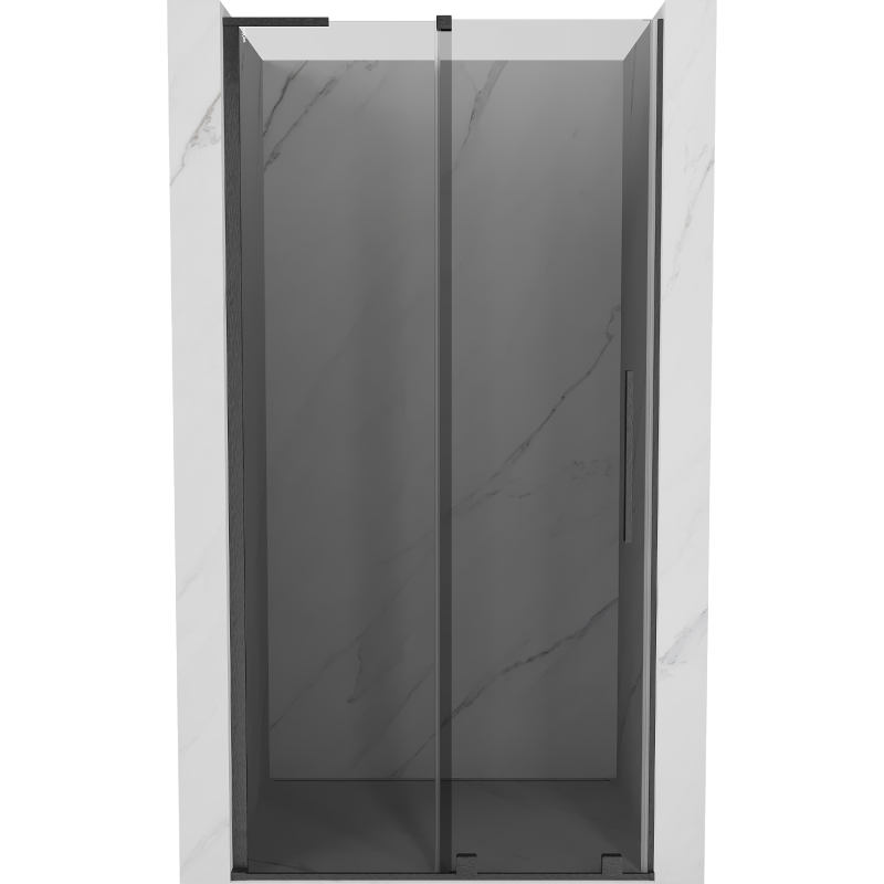 Mexen Velar L Duschschiebetür 110 cm, graphit, gebürstetes Gun Gray - 871-110-003-41-66