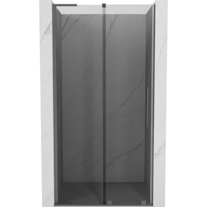 Mexen Velar L Schiebetür für Dusche 110 cm, Graphit, Gun Metal - 871-110-003-41-95