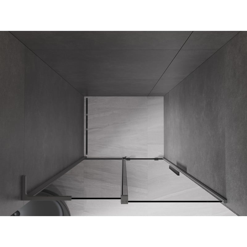 Mexen Velar L Schiebetür 90 cm, Graphit, Gun Metal - 871-090-003-41-95