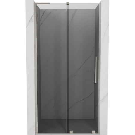 Mexen Velar L Duschschiebetür 90 cm, Grafit, Gebürsteter Nickel - 871-090-003-41-97