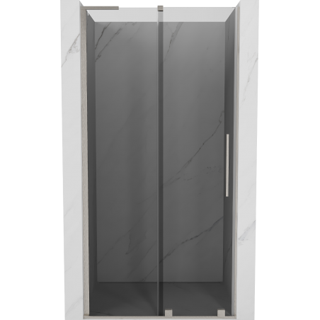Mexen Velar L Schiebetür-Duschwand 100 cm, Graphit, gebürsteter Nickel - 871-100-003-41-97