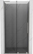 Mexen Velar L Schiebetür Dusche 120 cm, Graphit, Gebürsteter Nickel - 871-120-003-41-97