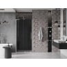 Mexen Velar L Schiebetür Dusche 120 cm, Graphit, Gebürsteter Nickel - 871-120-003-41-97