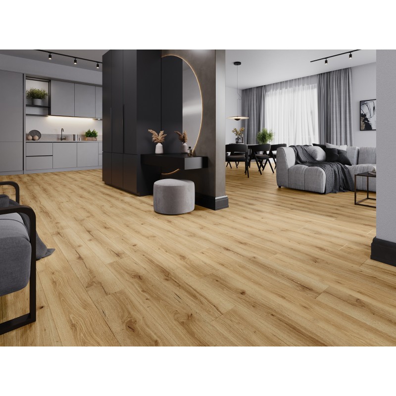 Mexen Beaver Creek Probe von SPC-Vinylpaneelen 6,5 mm, IXPE-Unterlage 1,5 mm, 4 V-Fuge, Eiche - F1002-S