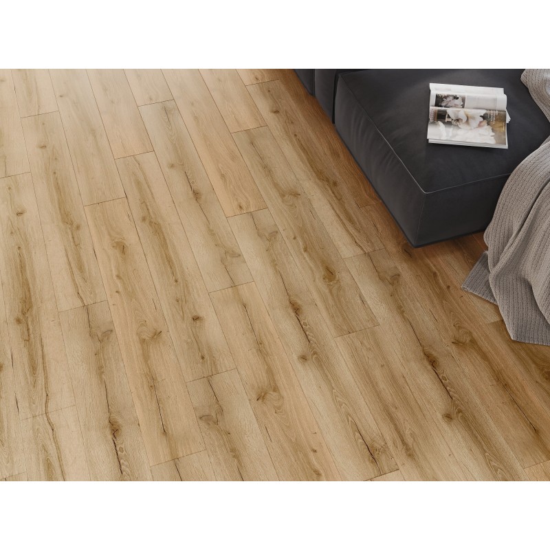 Mexen Beaver Creek Probe von SPC-Vinylpaneelen 6,5 mm, IXPE-Unterlage 1,5 mm, 4 V-Fuge, Eiche - F1002-S