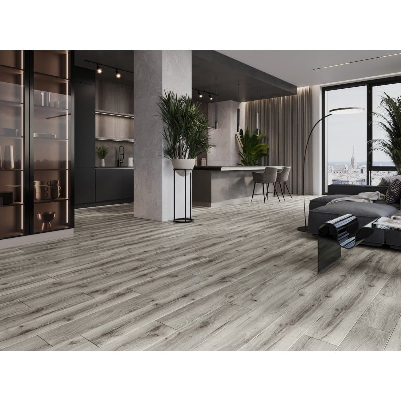 Mexen Ontario Probe von Vinylpaneelen SPC 6,5 mm, IXPE-Unterlage 1,5 mm, 4 V-Fuge, Eiche - F1003-S