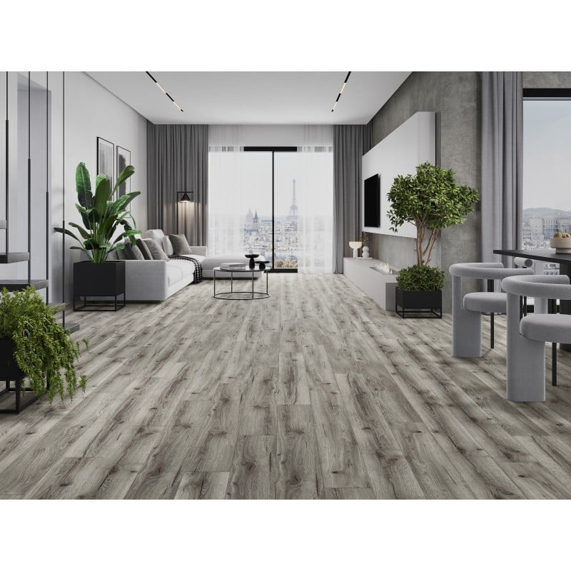 Mexen Ontario Probe von Vinylpaneelen SPC 6,5 mm, IXPE-Unterlage 1,5 mm, 4 V-Fuge, Eiche - F1003-S