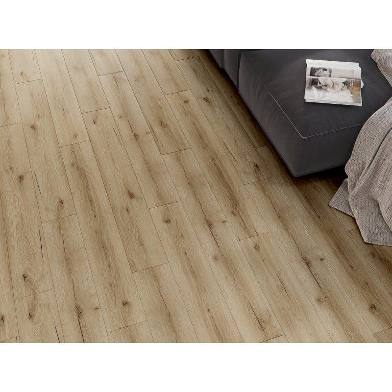 Mexen Sun Valley Muster von Vinylpaneelen SPC 6,5 mm, IXPE-Unterlage 1,5 mm, 4 V-Fuge, Eiche - F1006-S