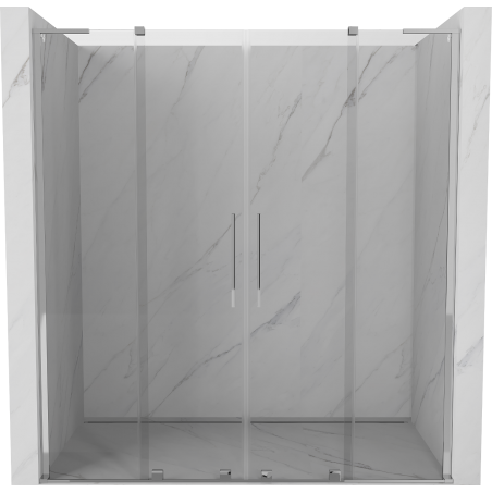 Mexen Velar L Duo Schiebetüren Duschwand 180 cm, transparent, Chrom - 871-180-003-02-01