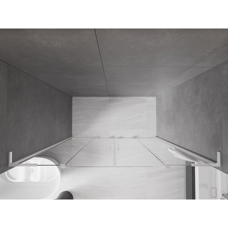 Mexen Velar L Duo Schiebetür Duschkabine 200 cm, transparent, Chrom - 871-200-003-02-01