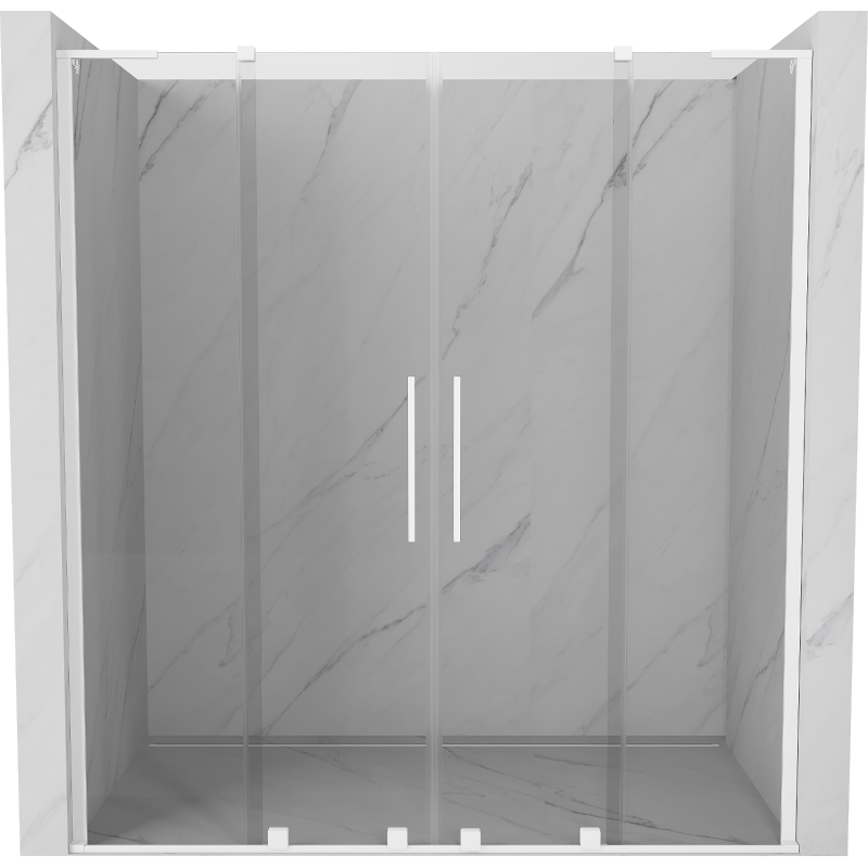 Mexen Velar L Duo Schiebeduschtüren 170 cm, transparent, weiß - 871-170-003-02-20