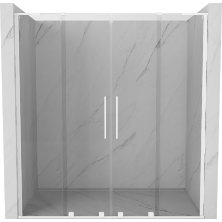 Mexen Velar L Duo Dusch-Schiebetür 180 cm, transparent, weiß - 871-180-003-02-20