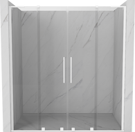 Mexen Velar L Duo Dusch-Schiebetür 180 cm, transparent, weiß - 871-180-003-02-20