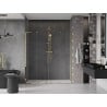 Mexen Velar L Duo Schiebetüren Duschabtrennung 170 cm, transparent, gold - 871-170-003-02-50