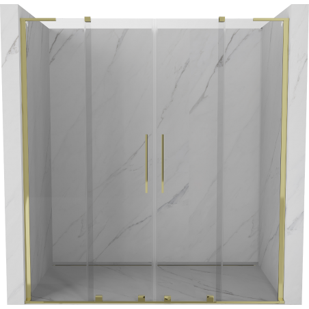 Mexen Velar L Duo Schiebetür für Dusche 200 cm, transparent, gold - 871-200-003-02-50