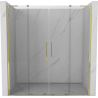 Mexen Velar L Duo Schiebetür für Dusche 200 cm, transparent, gold - 871-200-003-02-50