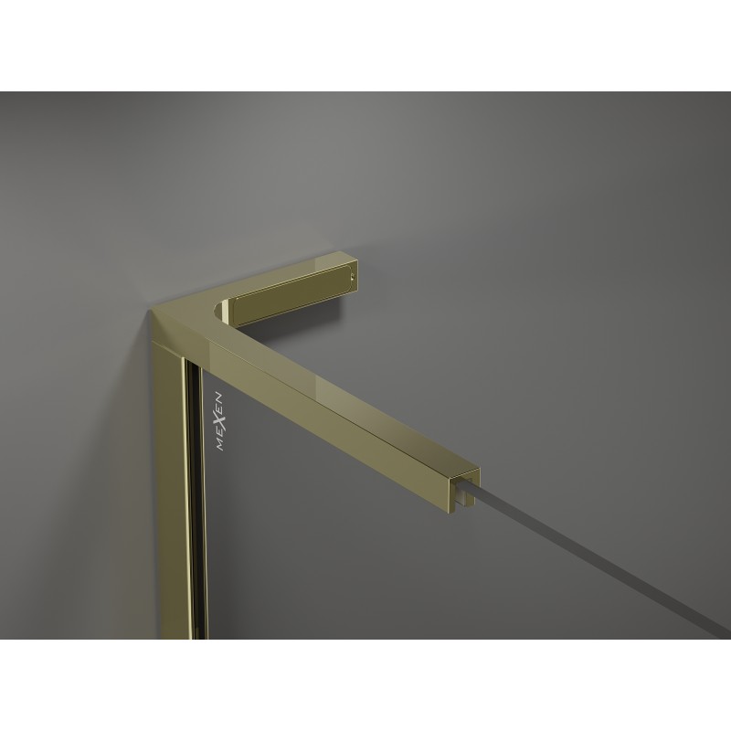 Mexen Velar L Duo Schiebetür-Duschabtrennung 180 cm, transparent, gold - 871-180-003-02-50