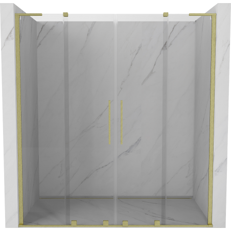 Mexen Velar L Duo Schiebetür 180 cm, transparent, gold gebürstet - 871-180-003-02-55