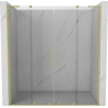 Mexen Velar L Duo Schiebetür 180 cm, transparent, gold gebürstet - 871-180-003-02-55