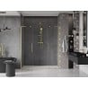 Mexen Velar L Duo Schiebetür 180 cm, transparent, gold gebürstet - 871-180-003-02-55