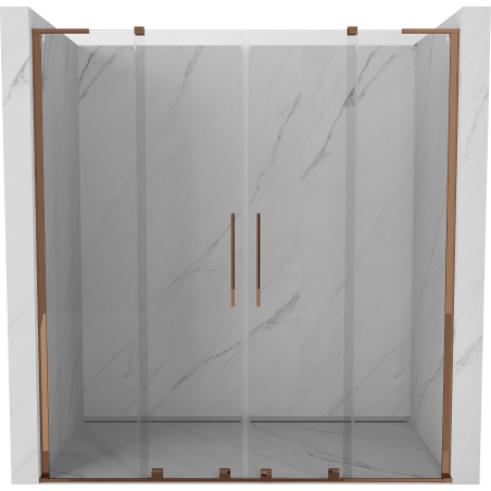 Mexen Velar L Duo Schiebetüren 180 cm, transparent, Roségold - 871-180-003-02-60