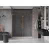 Mexen Velar L Duo Schiebetür Dusche 170 cm, transparent, gebürstetes Kupfer - 871-170-003-02-65
