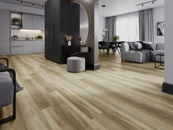 Mexen West Orange Muster von Vinylpaneelen SPC 6,5 mm, Unterlage IXPE 1,5 mm, 4 V-Fuge, Eiche - F1009-S