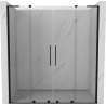 Mexen Velar L Duo Schiebetüren 170 cm, transparent, schwarz - 871-170-003-02-70